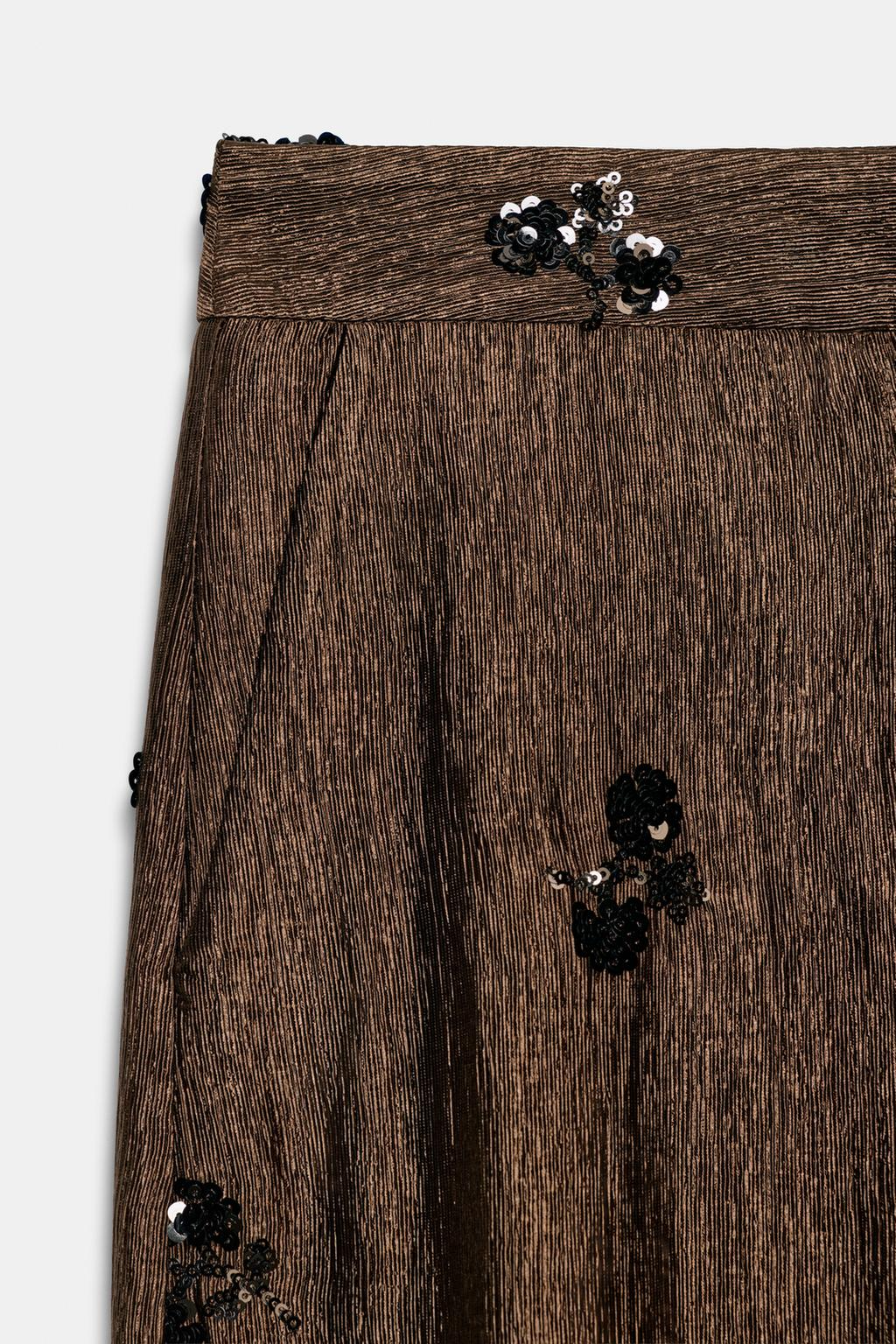 Sequin halter top + wide-leg pants set