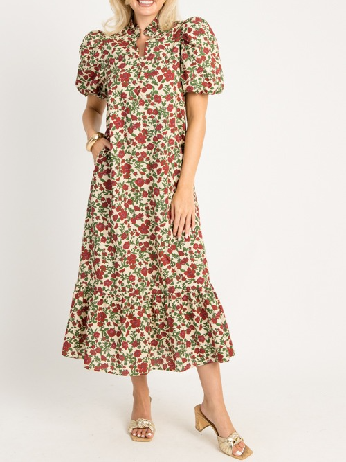 Marjorie Floral Maxi, Ecru