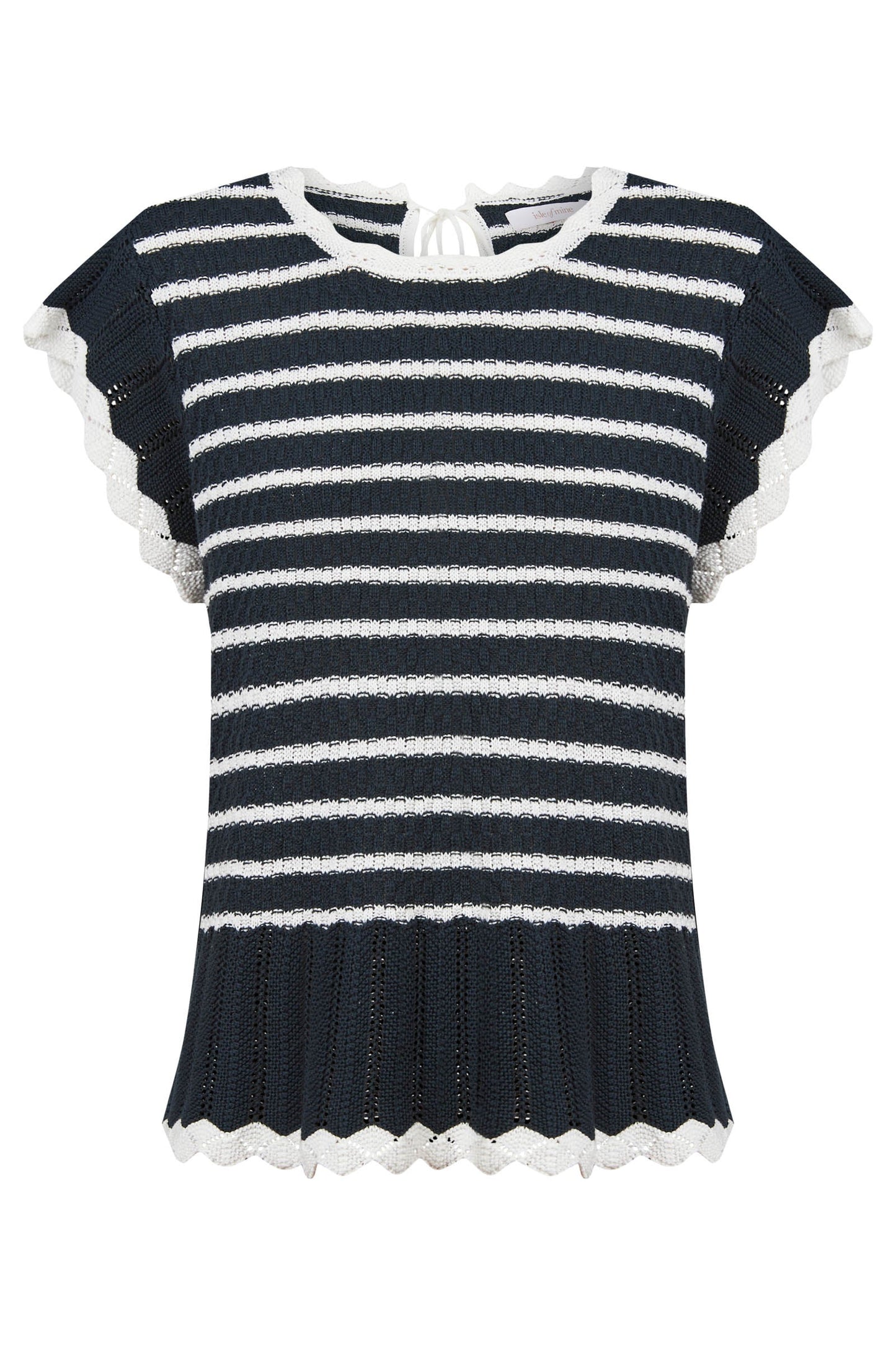 Striped Knit Dress Two-Piece Set
