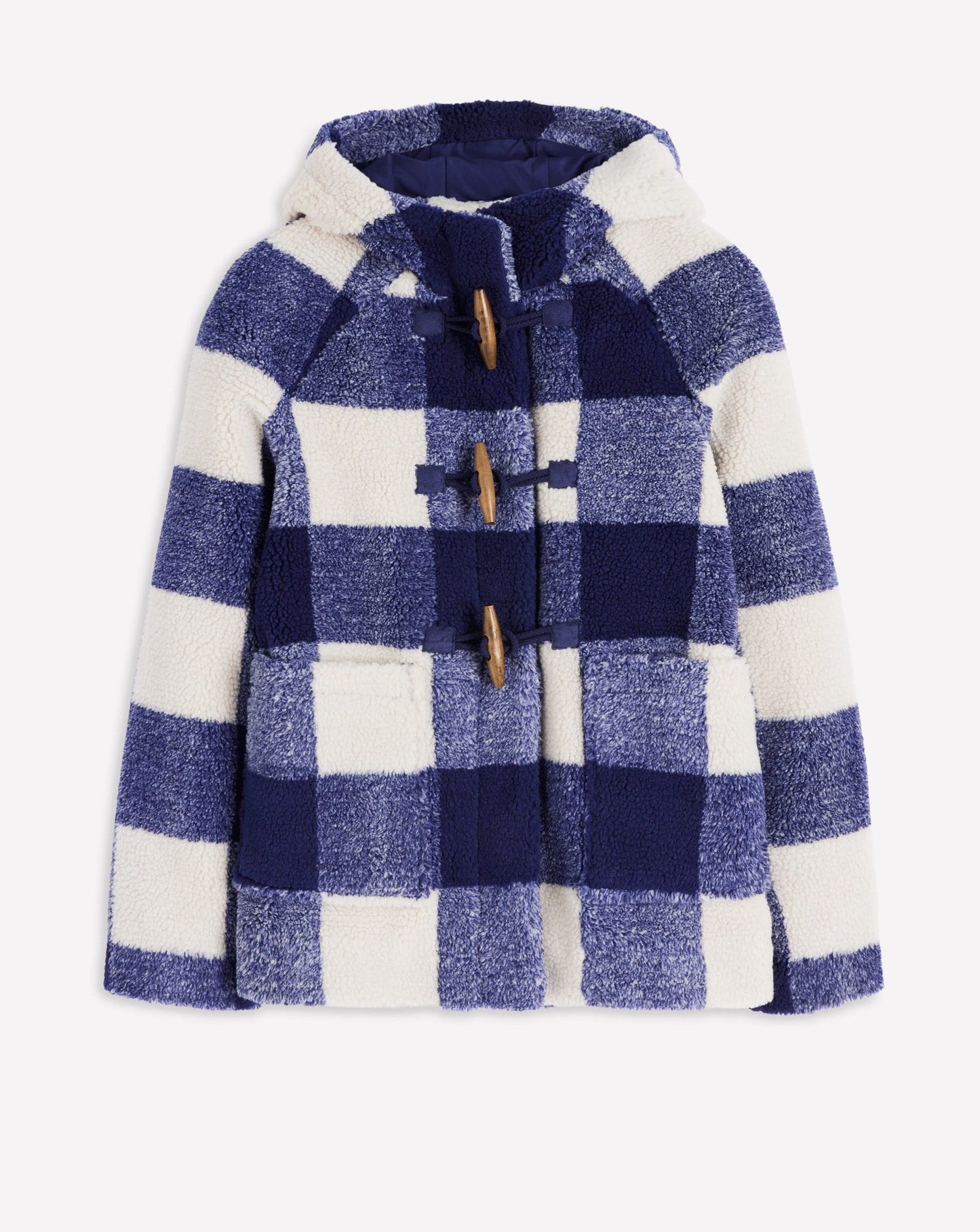 Navy Gingham Coat