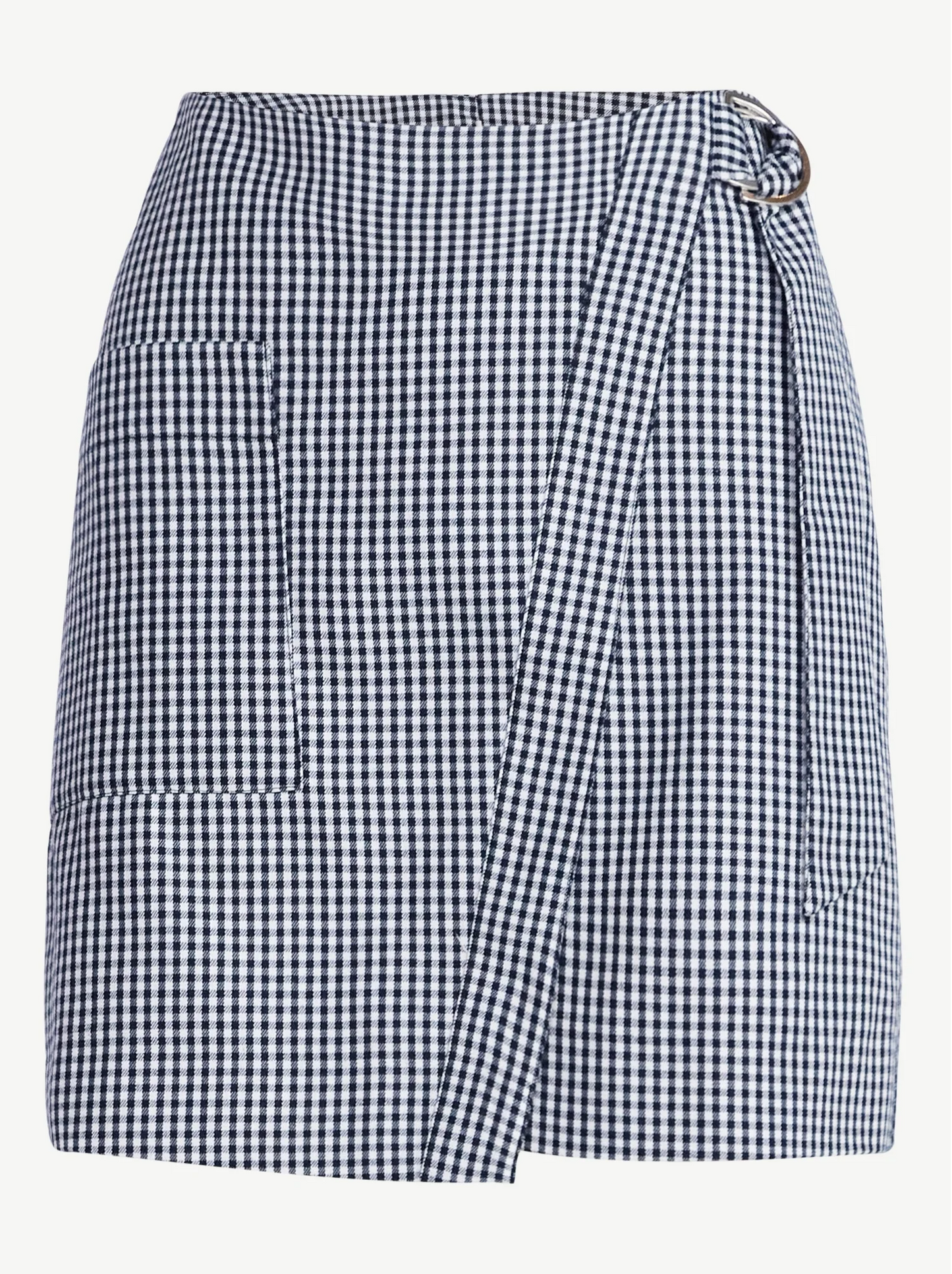 Collared Bubble Jacket+Faux Wrap Mini Skirt