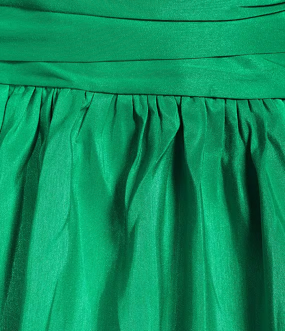 Neck Cap Sleeve Ruched Bubble Hem Mini Dress