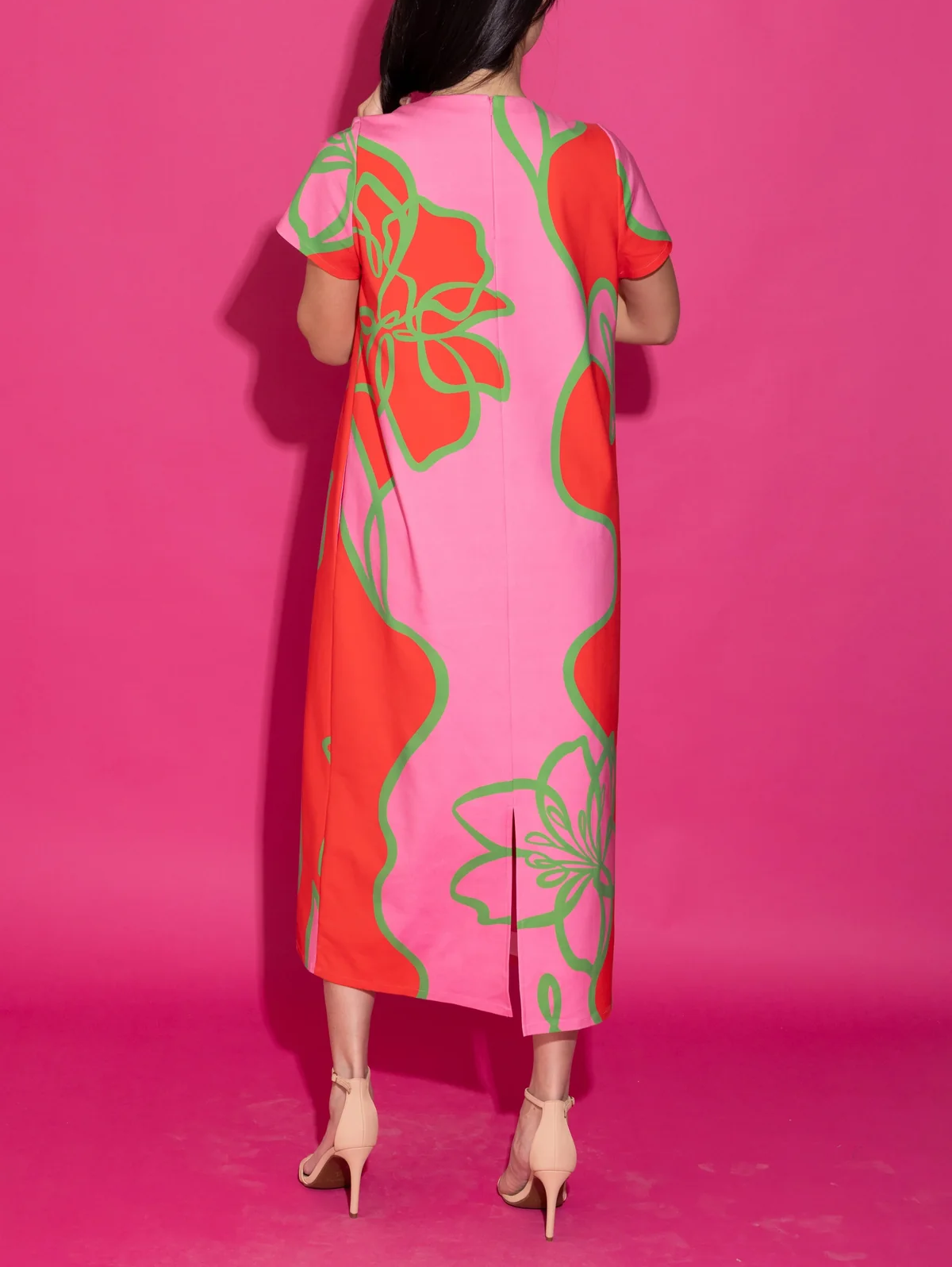 Multicolored Printed Straight Dress