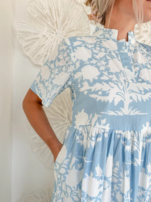 The Carson Block Print Maxi Dress