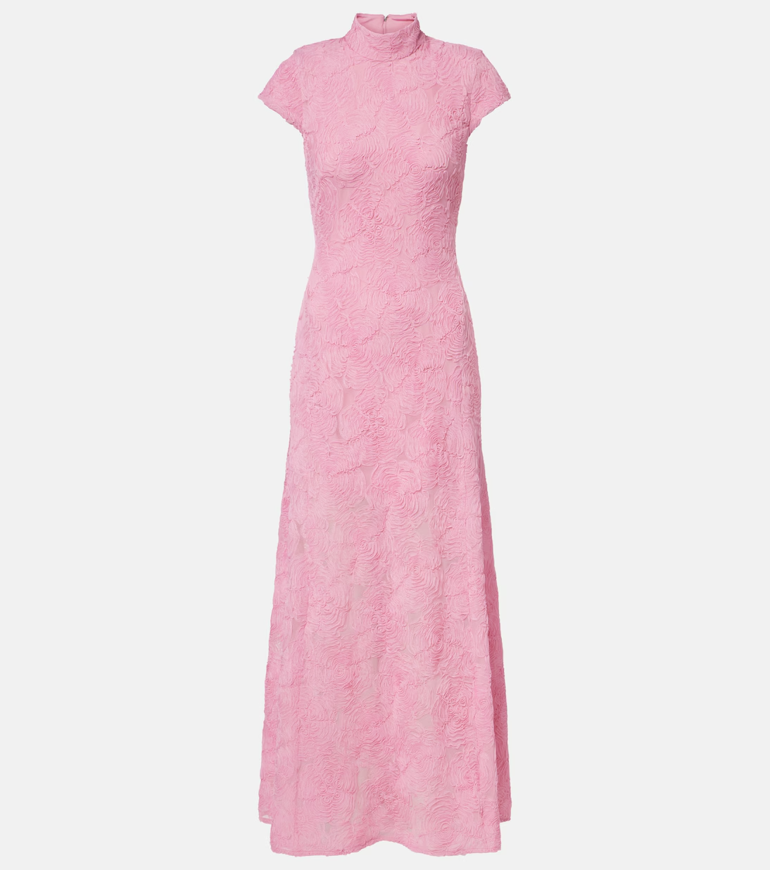 Floral mesh maxi dress