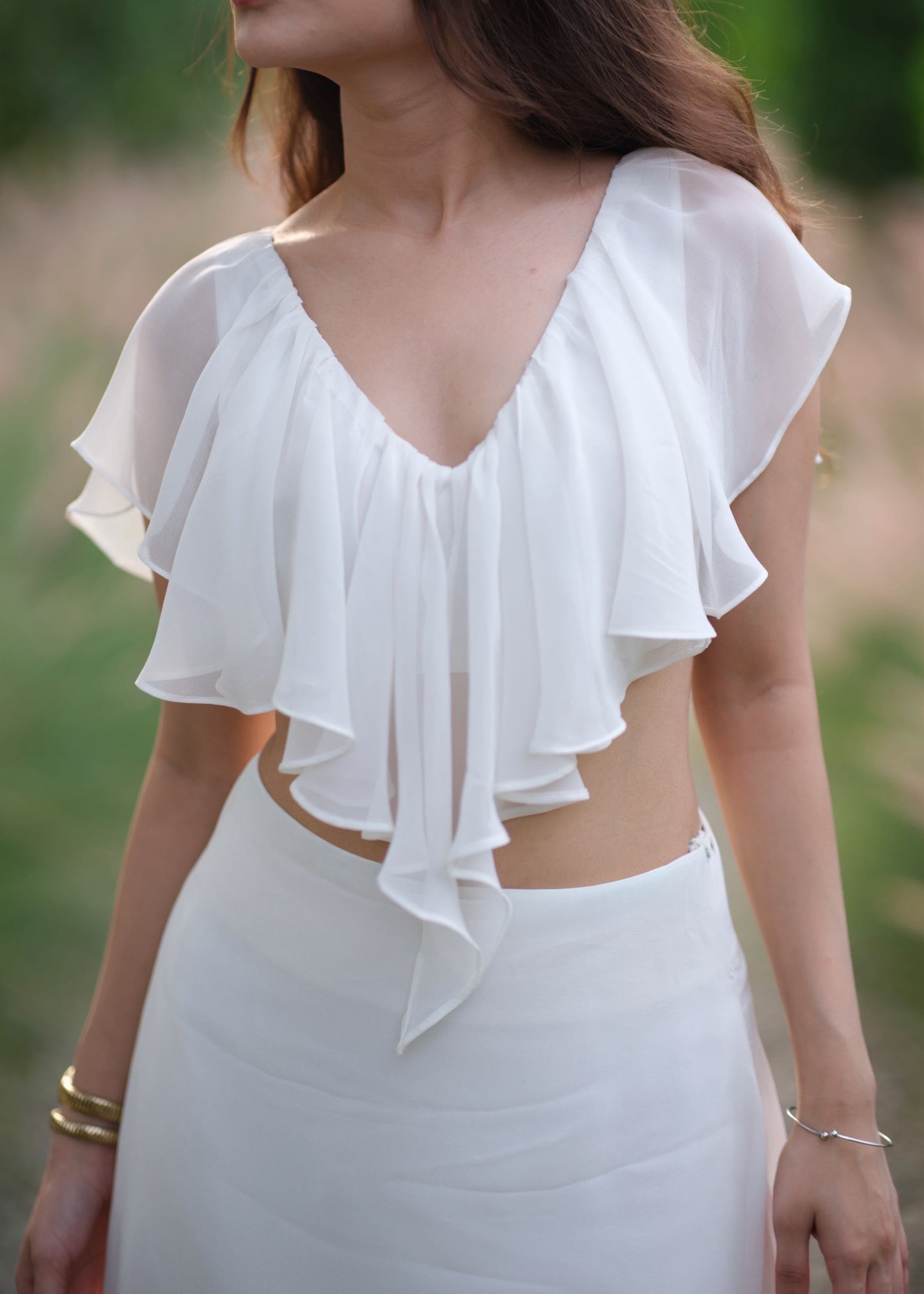 Ivory Ruffle Top