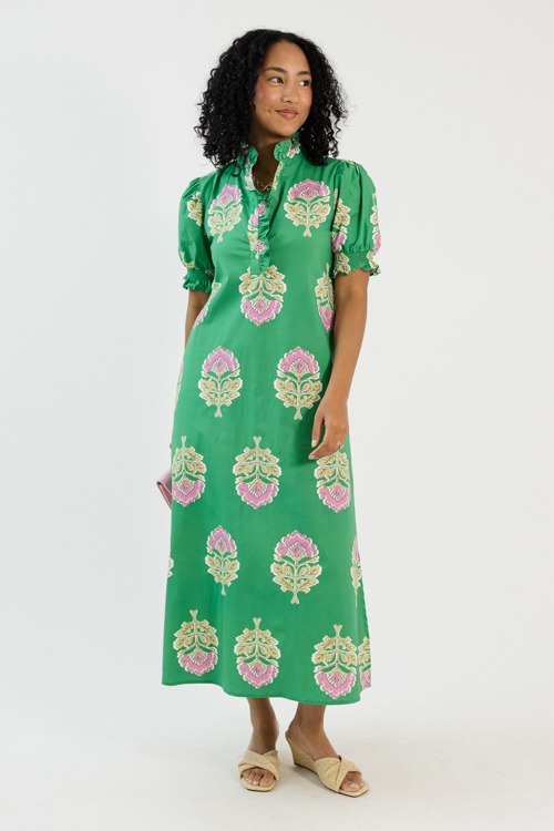 Perfect Floral Maxi Dress, Green