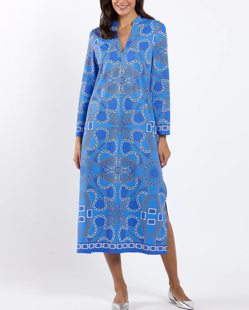 Printed Front-Panel Maxi dress