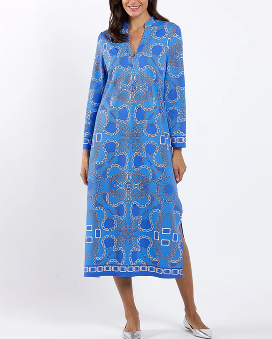 Printed Front-Panel Maxi dress