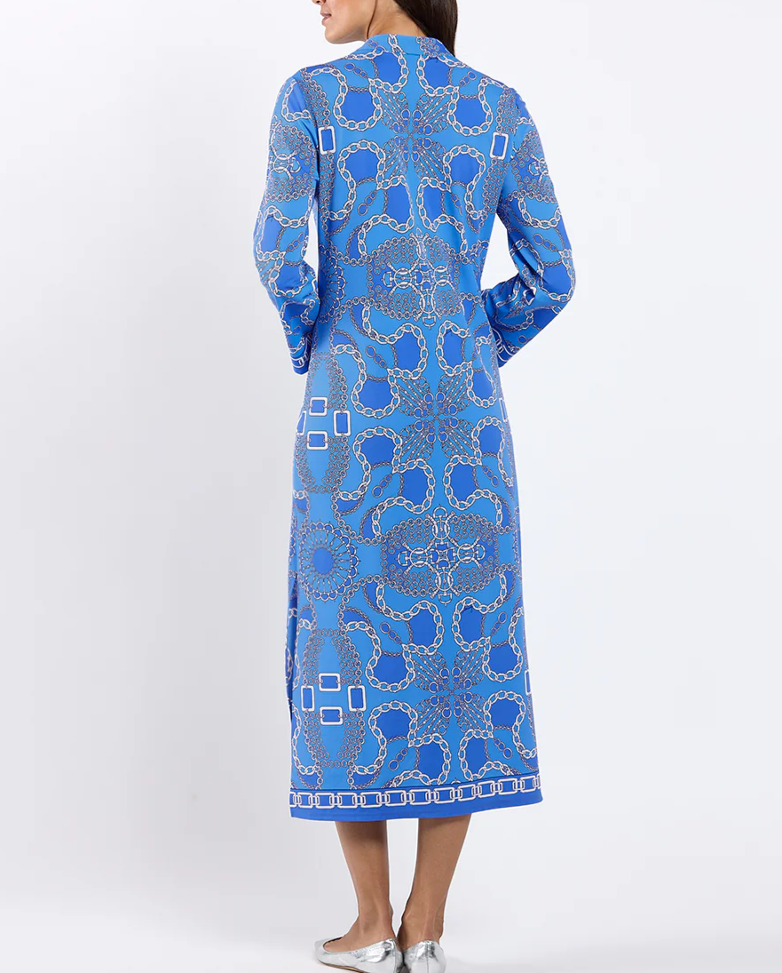 Printed Front-Panel Maxi dress