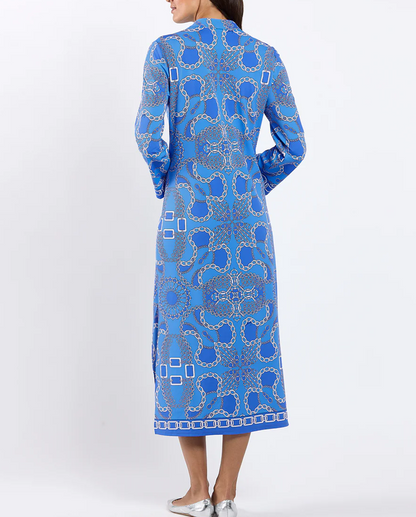 Printed Front-Panel Maxi dress