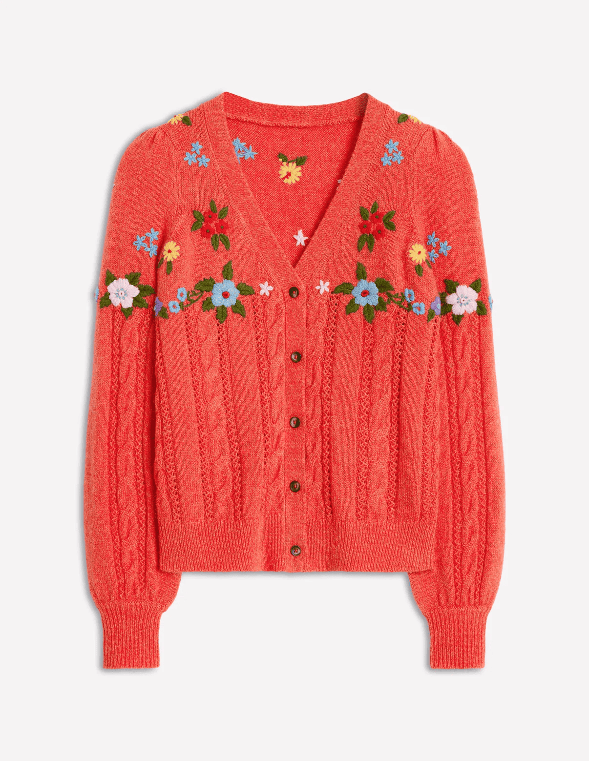 Fluffy Embroidered Cardigan