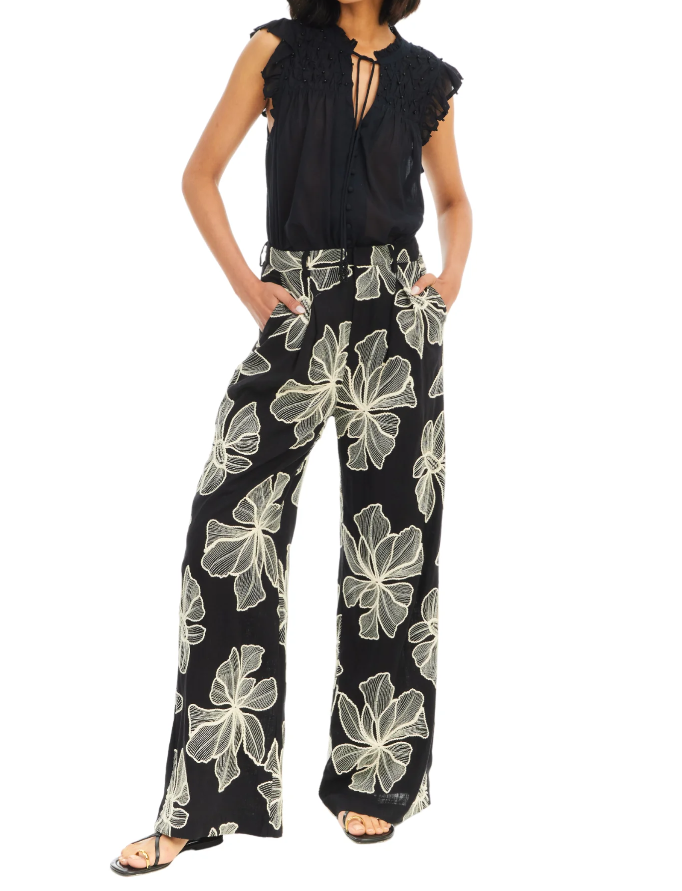 Elegant bustier pants two-piece set