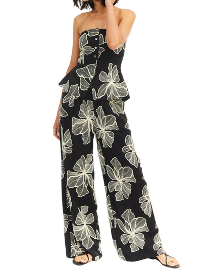 Elegant bustier pants two-piece set