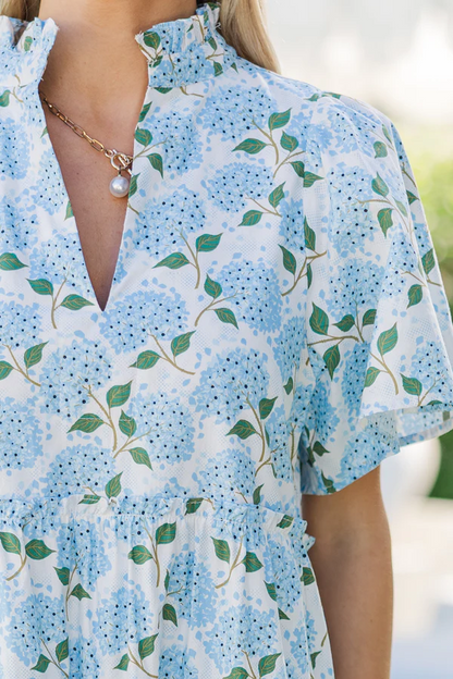 Feeling Your Best Light Blue Floral Midi Dress