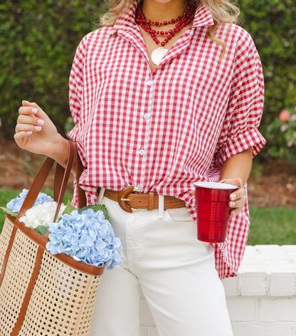 Grayson Gingham Cotton Shirt