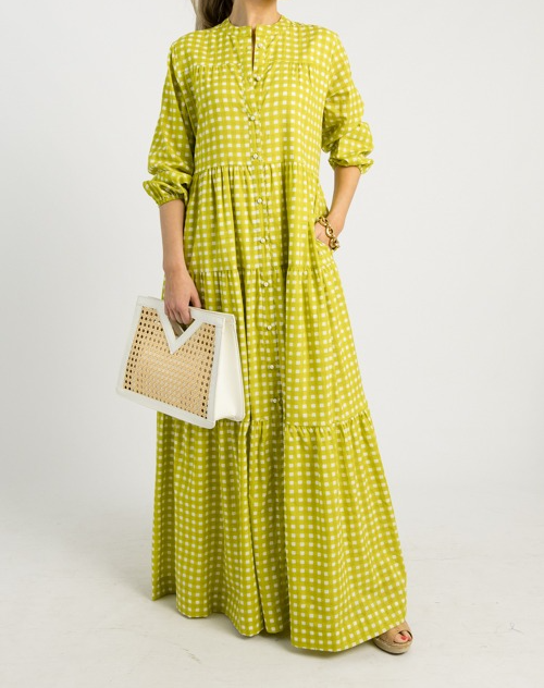 The Boho Maxi dress, Citron Check