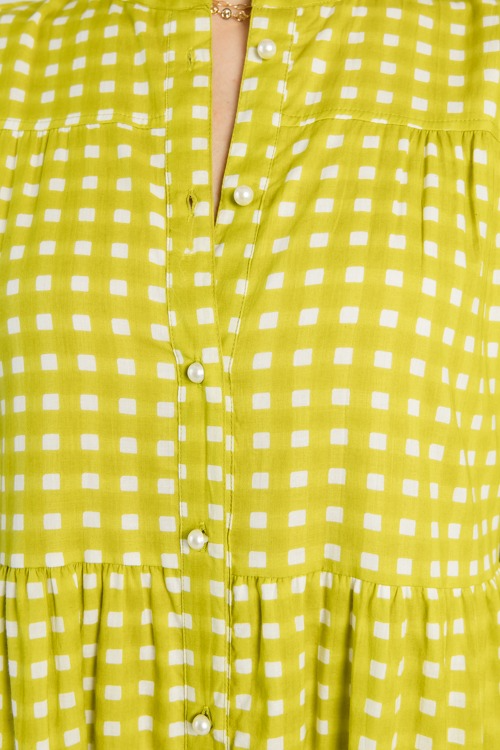 The Boho Maxi dress, Citron Check