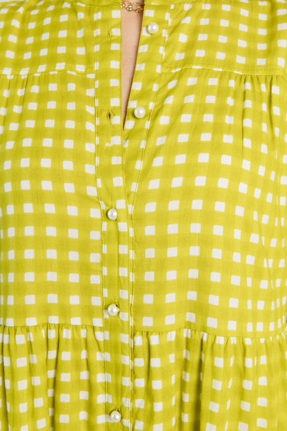 The Boho Maxi dress, Citron Check