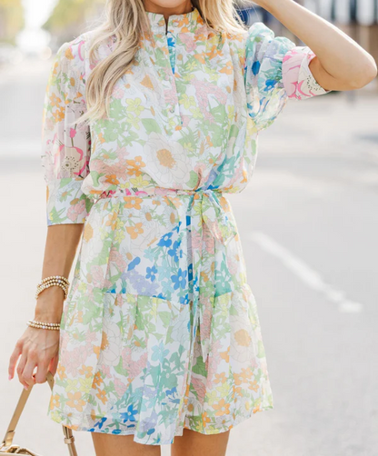 White Floral Dress