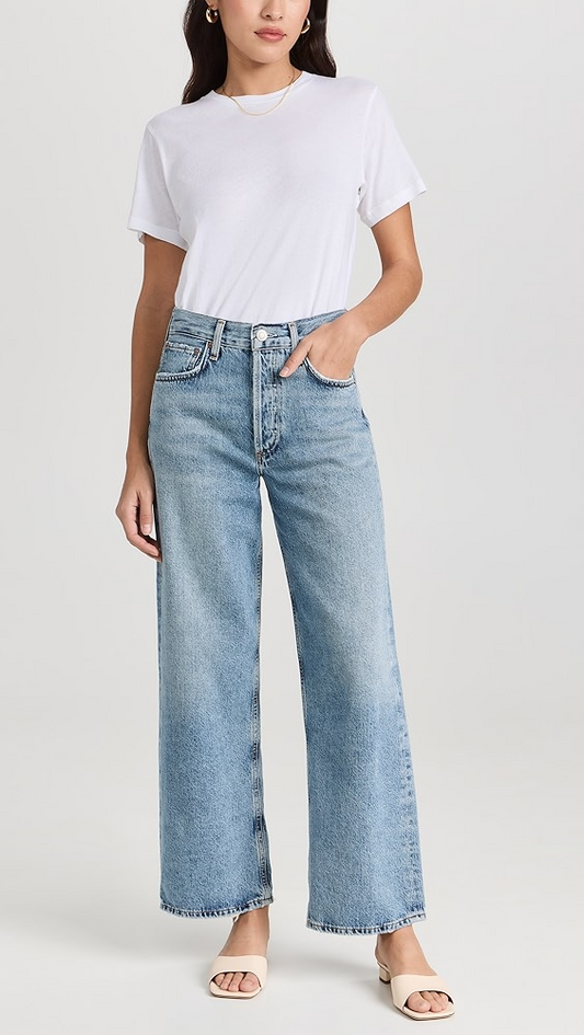  High Rise Wide Leg Jeans
