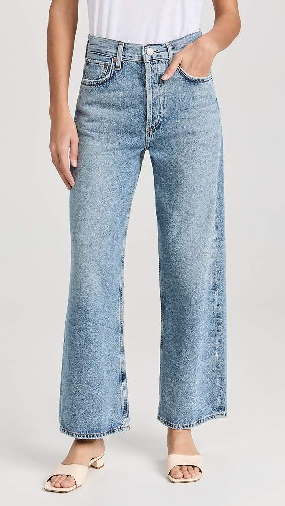  High Rise Wide Leg Jeans