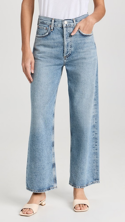 High Rise Wide Leg Jeans