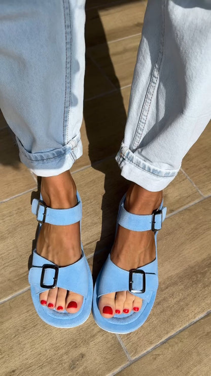 Unisex Leather Adjustable Fit Sandals