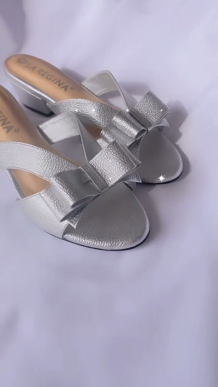 Open Teo Bow Leather Sandles