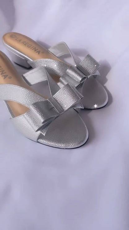 Open Teo Bow Leather Sandles