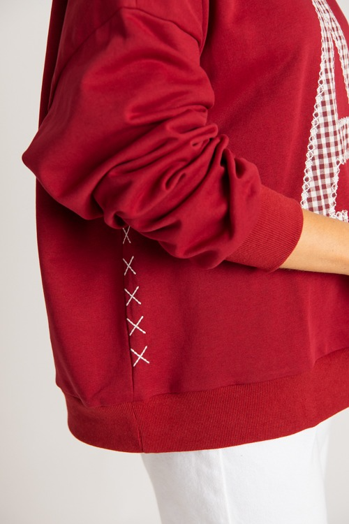 Gameday "A" French Terry Top Navy