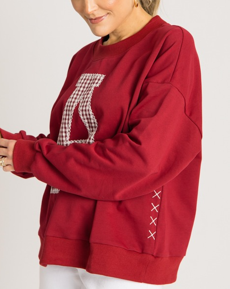 Gameday "A" French Terry Top Navy