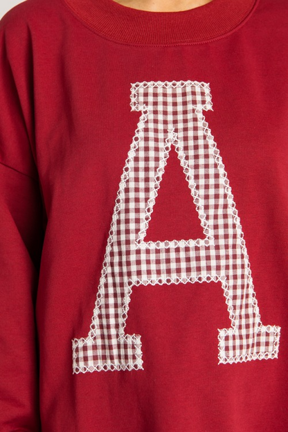 Gameday "A" French Terry Top Navy