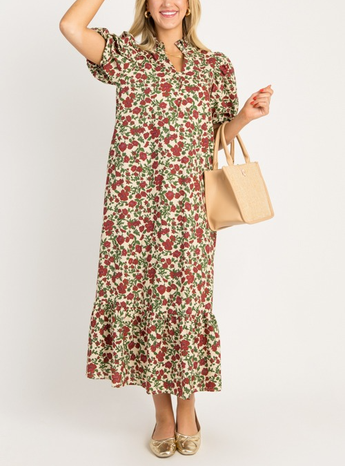 Marjorie Floral Maxi, Ecru