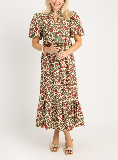 Marjorie Floral Maxi, Ecru