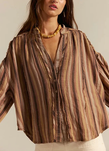 Double Cloth Striped Shirt