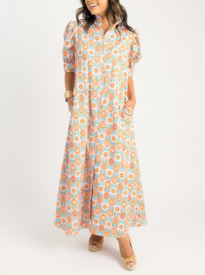 Floral Button Maxi, Lavender