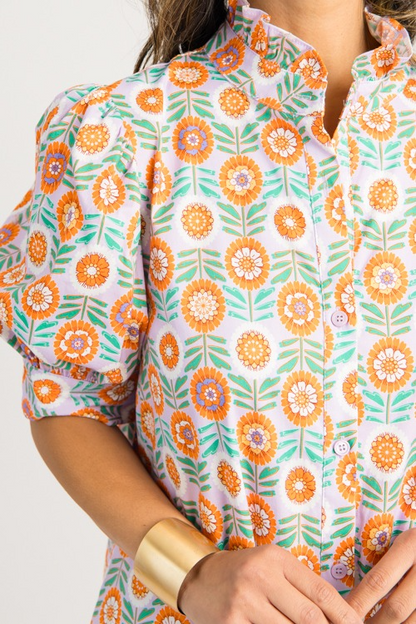 Floral Button Maxi, Lavender