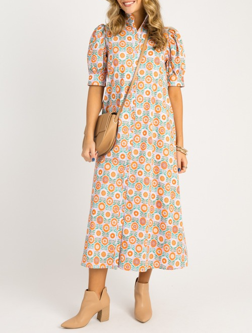 Floral Button Maxi, Lavender