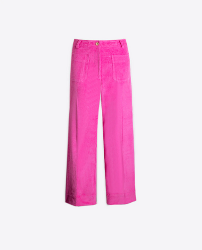 Straight-leg corduroy pants