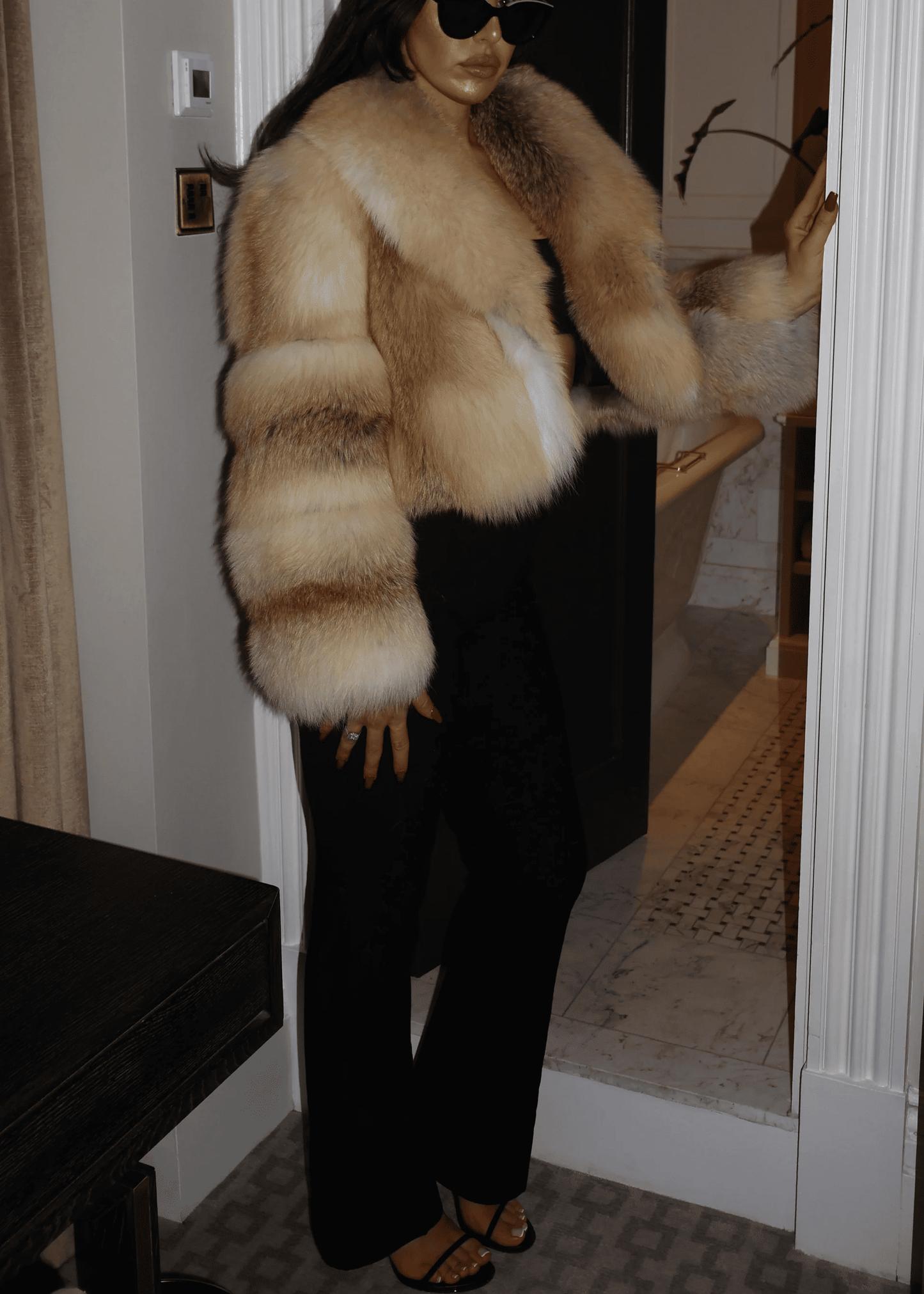 Straight Rows Collar Coat