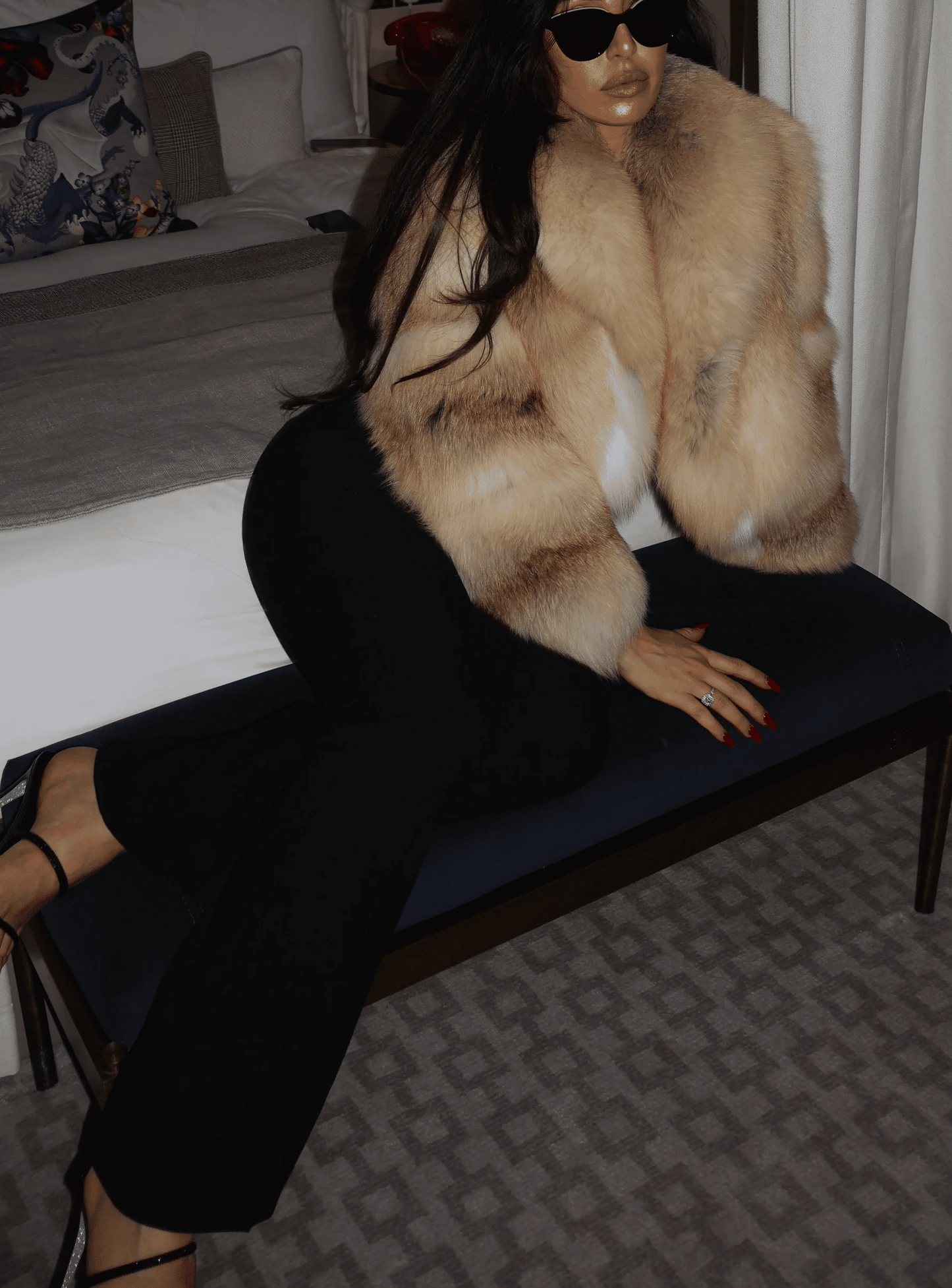 Straight Rows Collar Coat