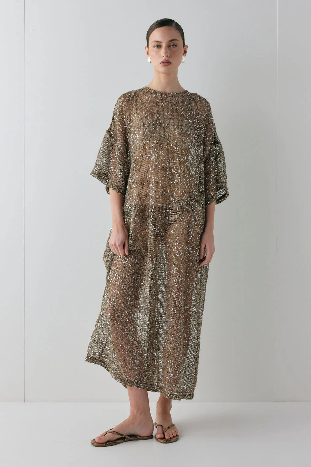 Sequined midi dress
