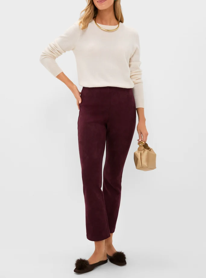 Chocolate Satin Flats with Pom Pom