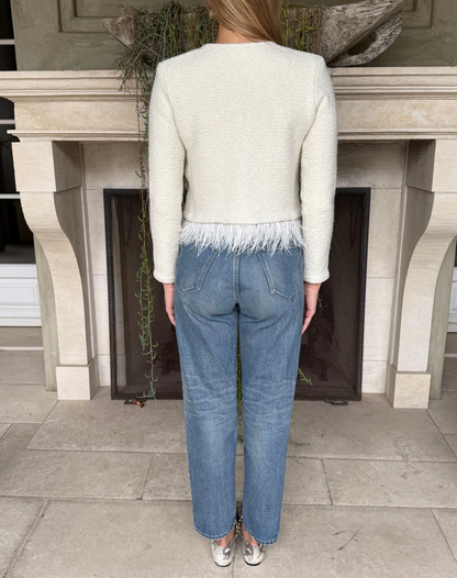 Feather Fringe Cardigan Jacket
