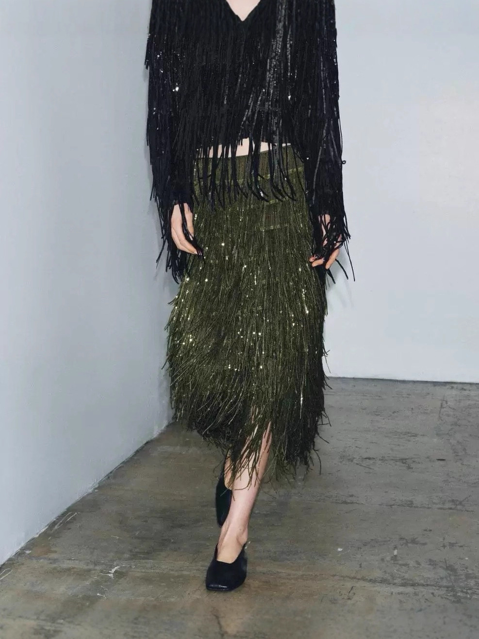 Sequin Tassel Party Skirt