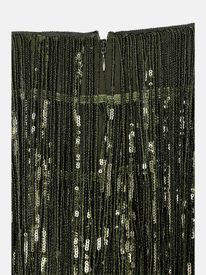 Sequin Tassel Party Skirt