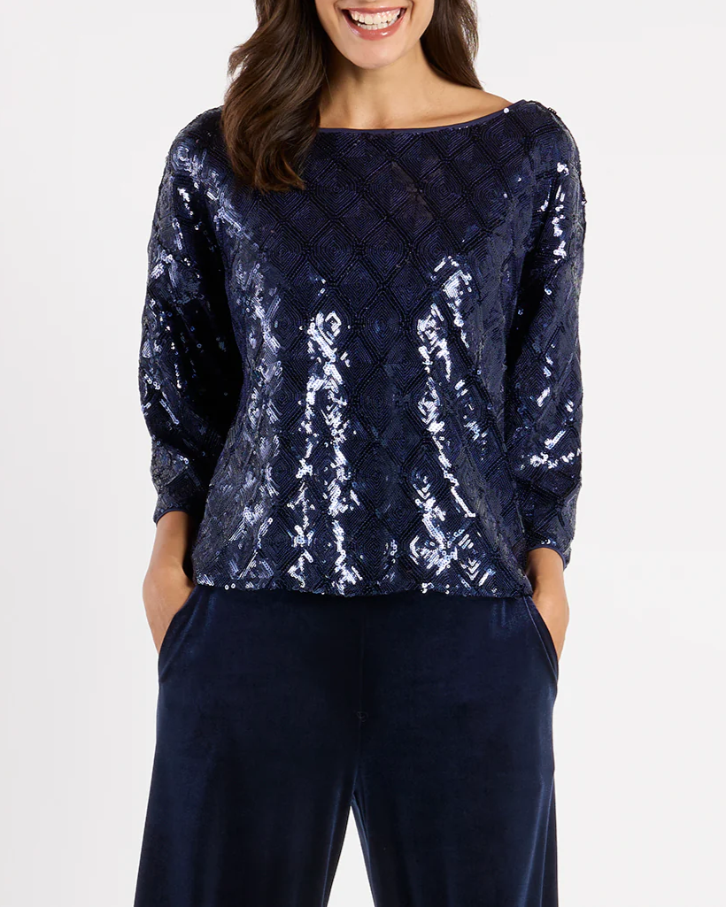 Shimmering sequin top