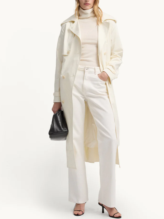 Pleated Cashmere Turtleneck