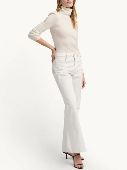 Pleated Cashmere Turtleneck